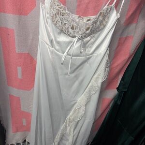 Elegant White Lace Slip Dress